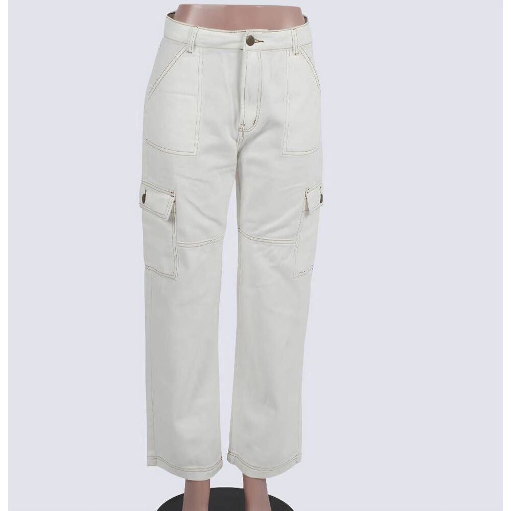 Dissh off white White Cargo Jeans sz 4